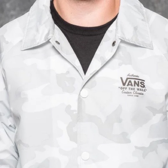 Vans Torrey Coach Jacket White Camo Men’s Size Large - Picture 2 of 16